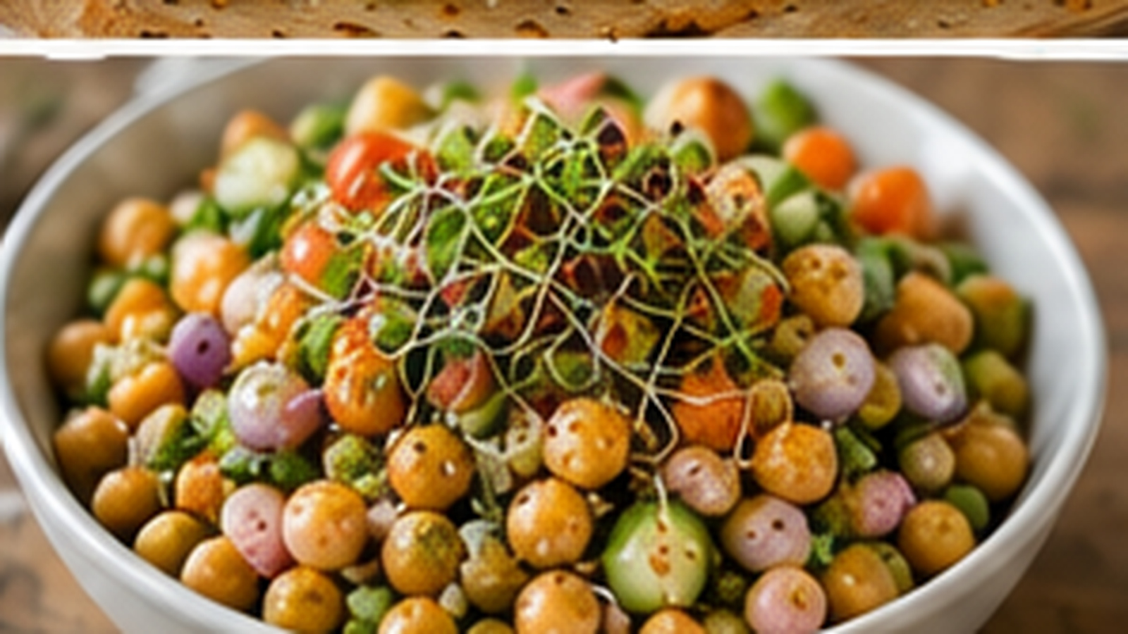 Chickpea Sprout Microgreen Salad with Tiny Greens microgreens
