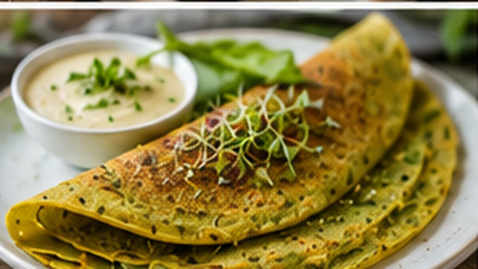 Green Dosa with Radish Microgreens with Tiny Greens microgreens