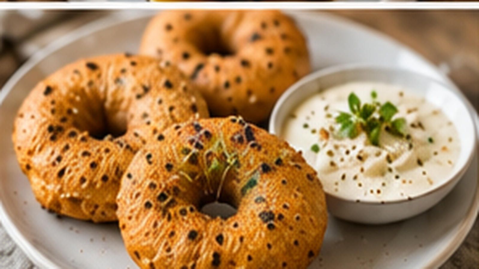 Medu Vada with Microgreens with Tiny Greens microgreens