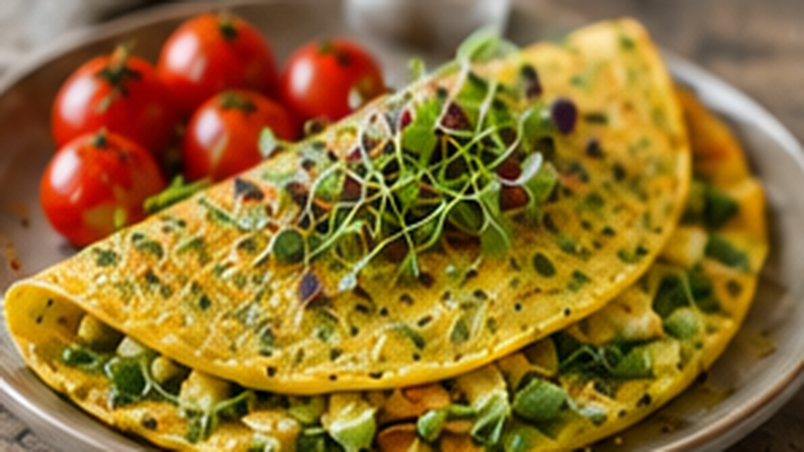 Microgreen Omelette with Tiny Greens microgreens