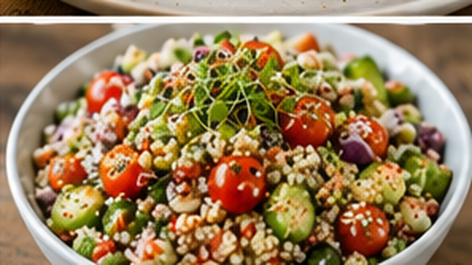 Quinoa & Microgreens Power Salad with Tiny Greens microgreens