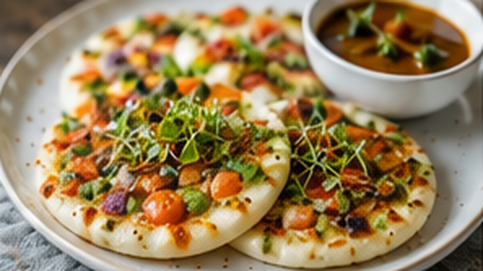 Mini Microgreen Uttapam with Tiny Greens microgreens