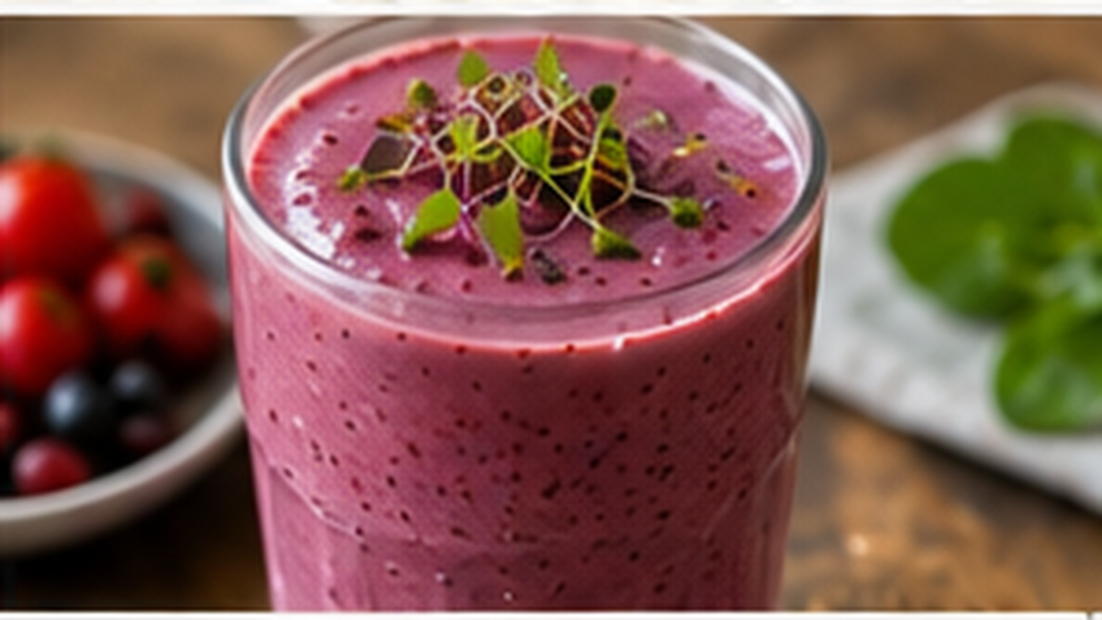 Berry Blast Microgreens Smoothie with Tiny Greens microgreens