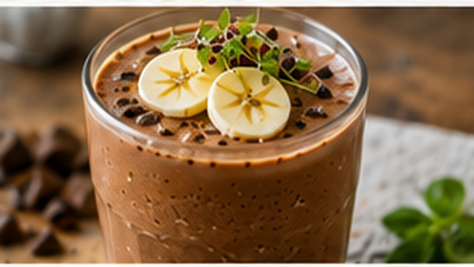 Chocolate Banana Microgreen Smoothie with Tiny Greens microgreens
