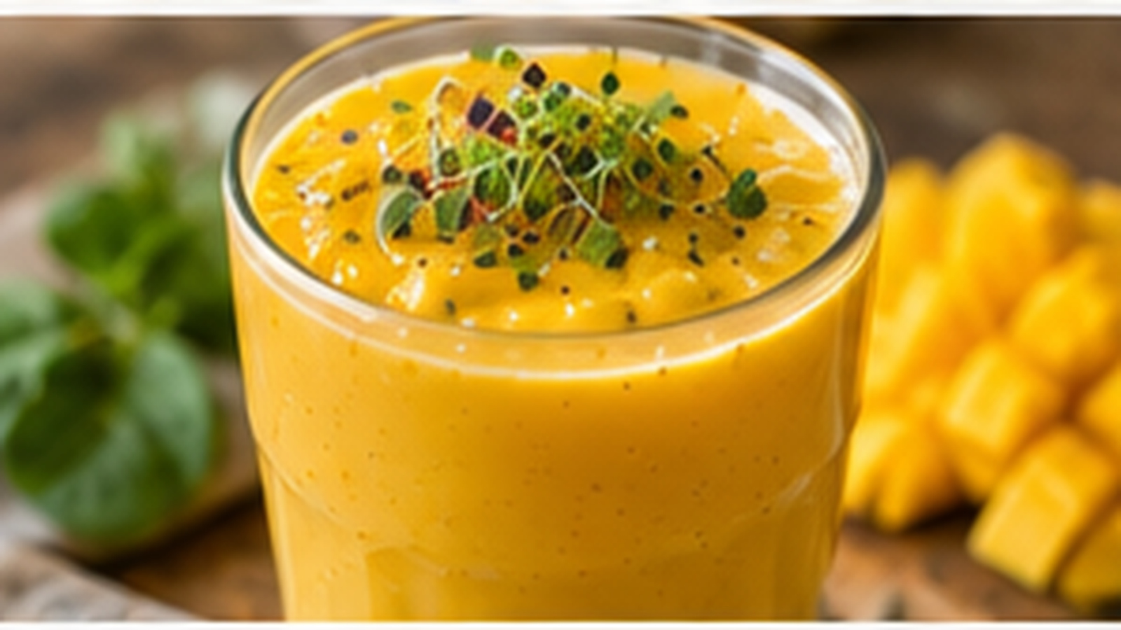Tropical Mango Microgreen Smoothie with Tiny Greens microgreens